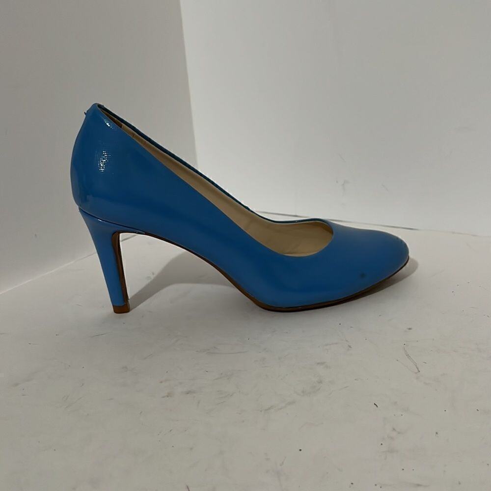 Alex Marie Almond Toe Sky Blue Patent Leather Pumps Size 6 - Picture 2 of 7
